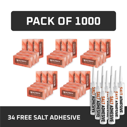 1000 salt bricks with adhesive