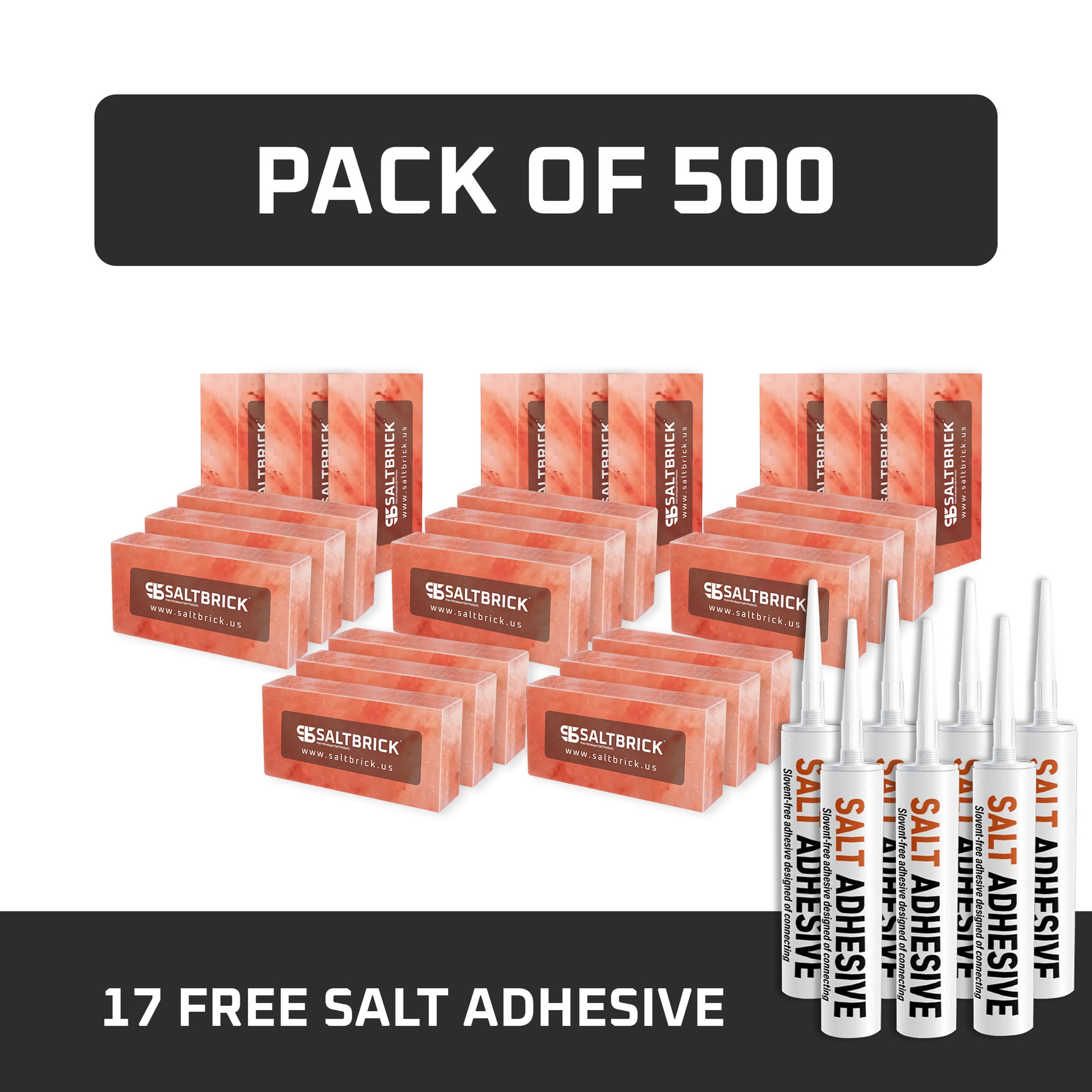 500 salt bricks with salt adhesive