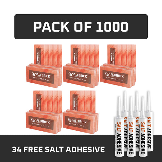 1000 salt tiles with adhesive