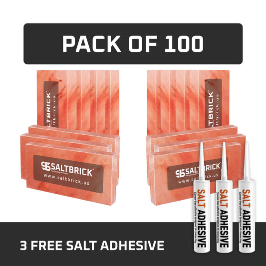 100 salt bricks with adhesive