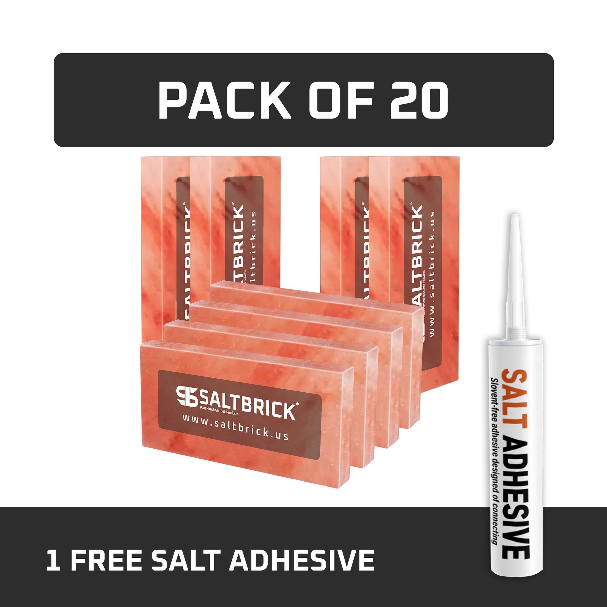 20 Salt Tiles With Adhesive