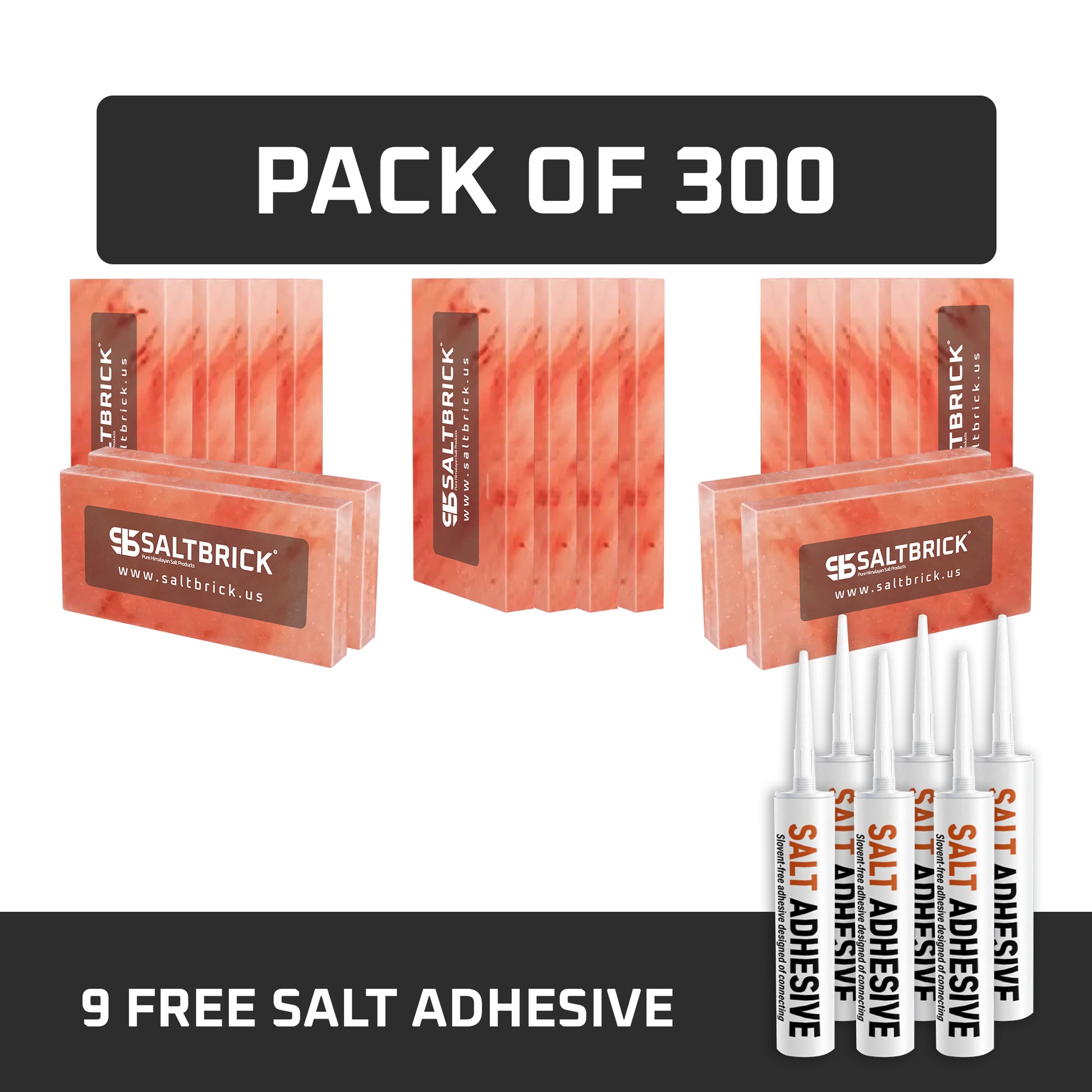300 salt tiles with adhesive