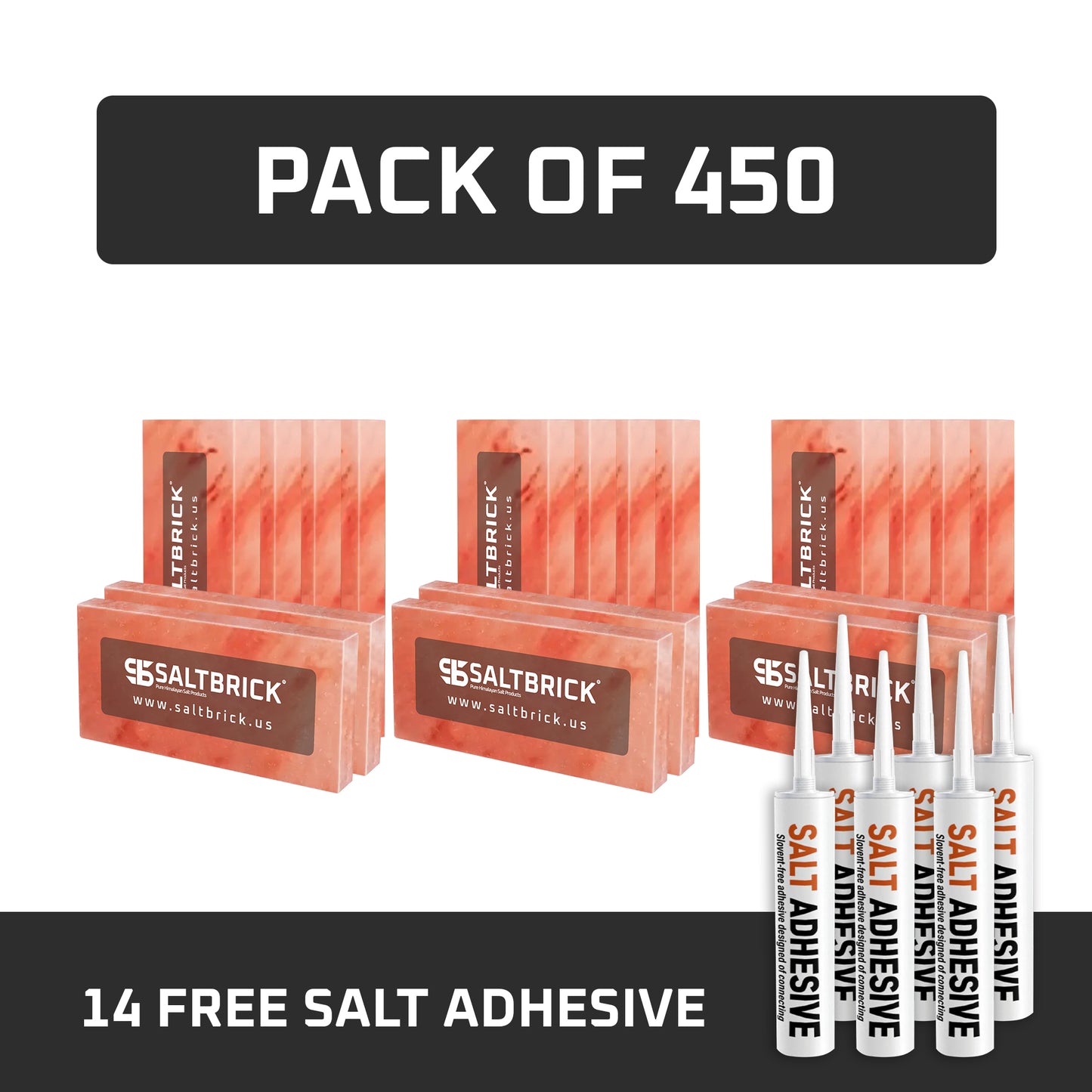 450 salt tiles with adhesive