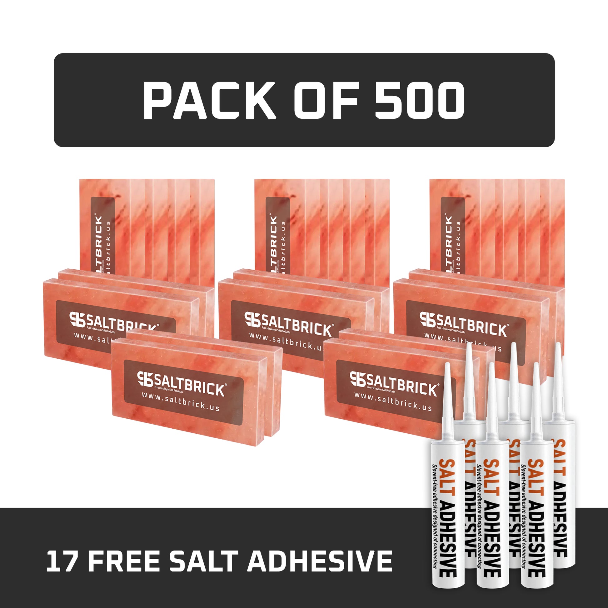 500 salt tiles with adhesive