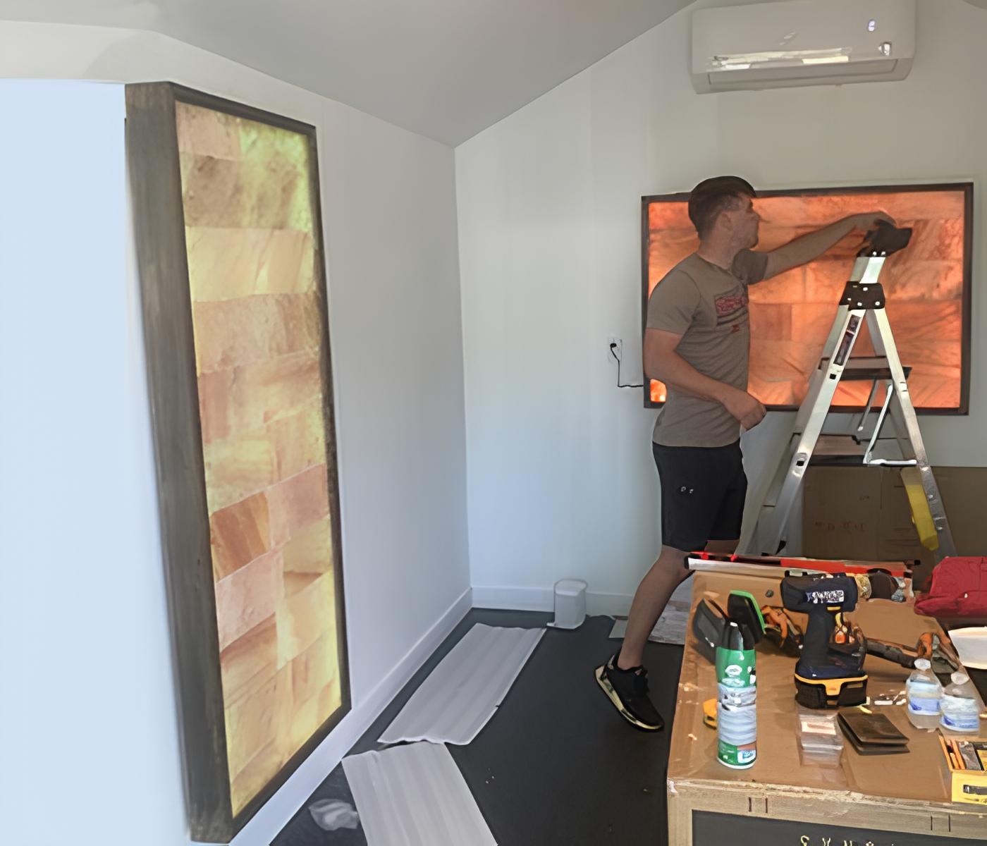 Bulk Himalayan Pink salt tiles for sauna, spas