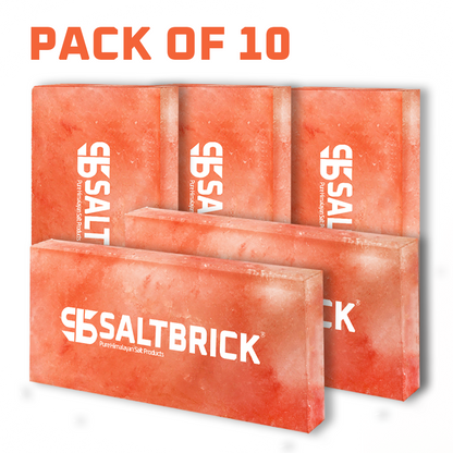 Himalayan Pink Salt Tiles 8" x 4" x 1" –  Pack of 10 -  With Shipping